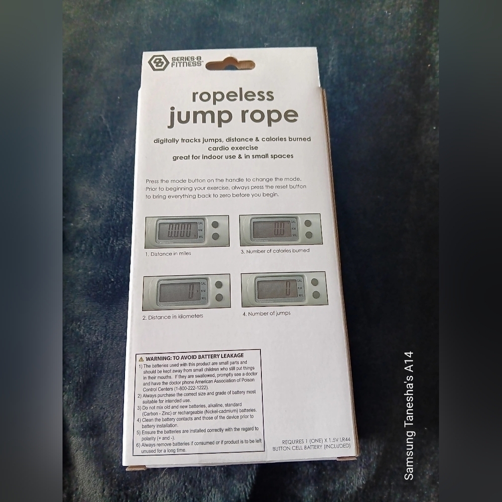 New Unisex Series 8 Fitness Digital Ropeless Silver Jump Rope - Picture 2 of 2